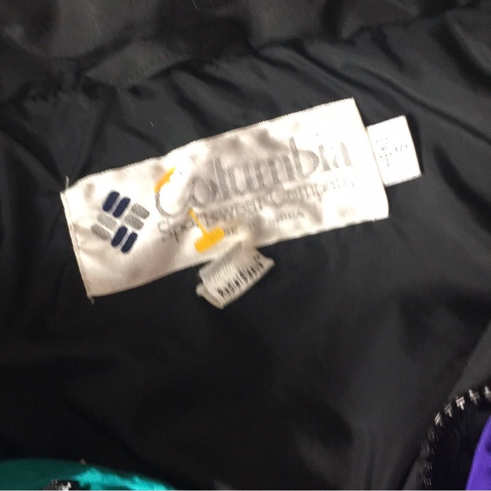 Vintage 90s Columbia Radial Sleeve Color block Half Zip Windbreaker Jacket - Picture 9 of 10
